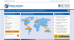 Desktop Screenshot of orbis-reisen.de