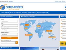 Tablet Screenshot of orbis-reisen.de